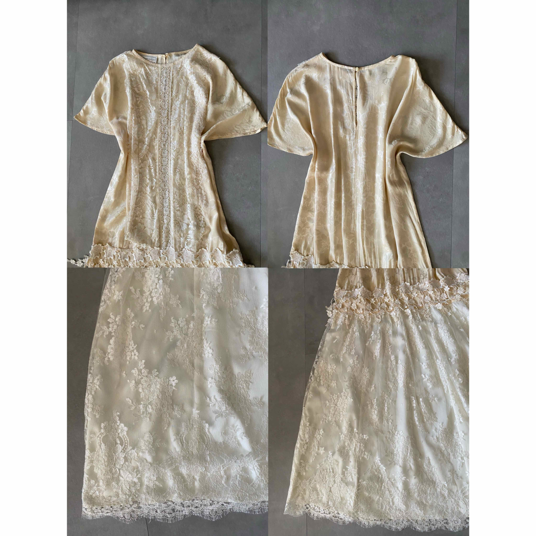 古着 ビンテージ 70s ドレス ロング レース 刺繍 ワンピース 古着 ビンテージ 70s ドレス ロング レース 刺繍 ワンピース