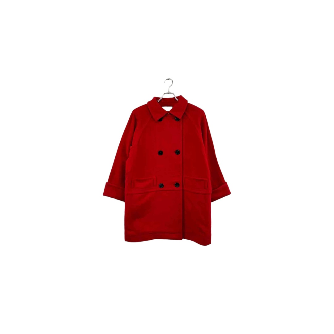 GIVENCHY red coat ジバンシィ コート ダブル レッド サイズ9号 ウール アウター レディース ヴィンテージ 8 レディースのジャケット/アウター(ロングコート)の商品写真