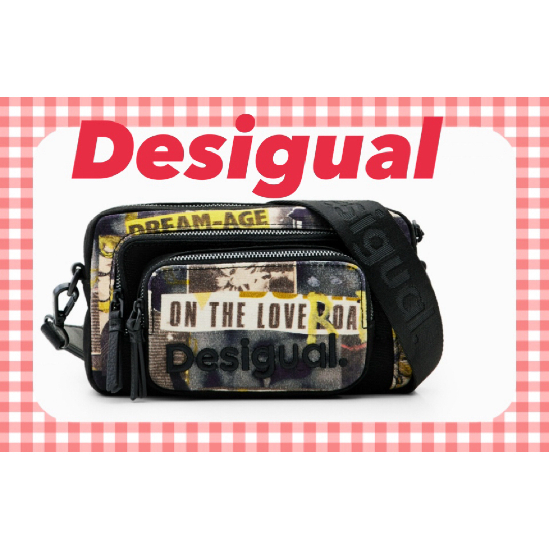 DESIGUAL(デシグアル)の❤️新品タグ付き❤️ ニュースペーパー キャンバス ミニクロスボディバッグ メンズのバッグ(ボディーバッグ)の商品写真