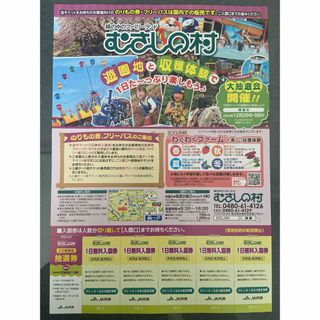 むさしの村　無料入園券　5名分(遊園地/テーマパーク)