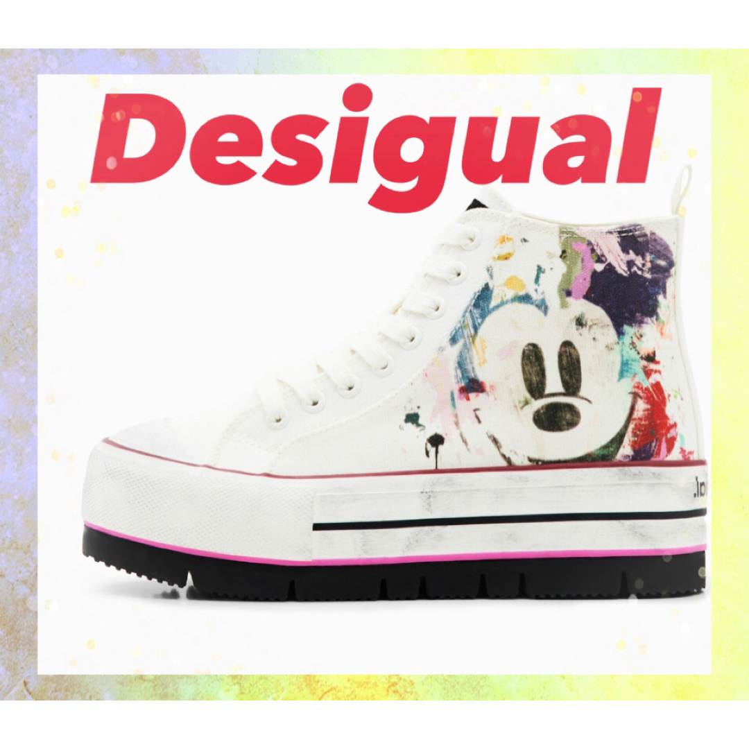 DESIGUAL(デシグアル)の❤️新品タグ付き❤️ Desigualデシグスニーカーハイカット23cm レディースの靴/シューズ(スニーカー)の商品写真