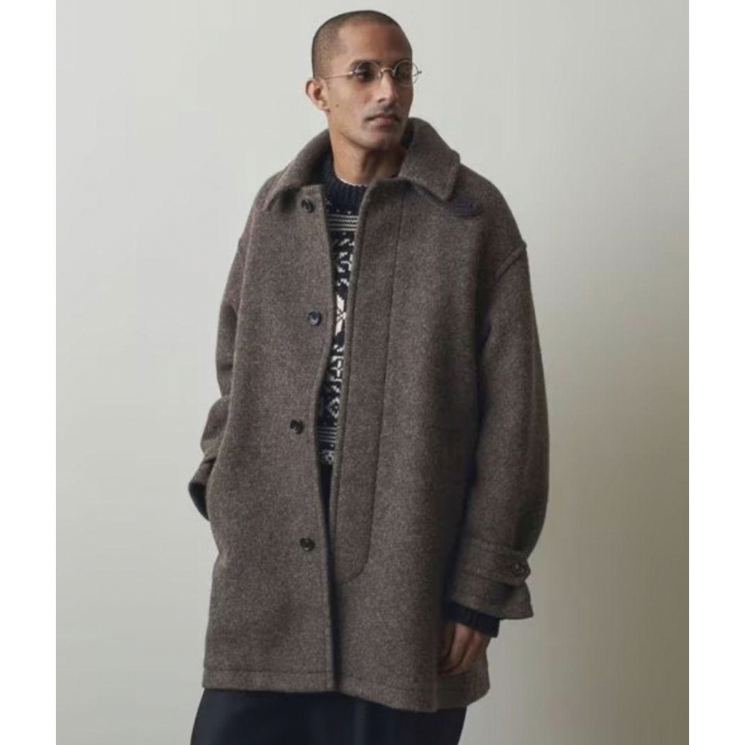 steven alan(スティーブンアラン)のKNIT FLEC HALF BALMACAAN COAT/コート メンズのジャケット/アウター(ステンカラーコート)の商品写真