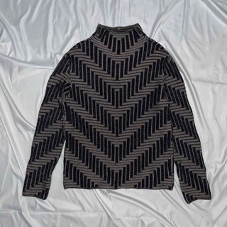 21aw emporio armani high neck 3D knit