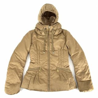 モンクレール(MONCLER)の【在庫一掃】MONCLER モンクレール ダウンジャケット ナンシー アウター NANCY 0サイズ アパレル 服 ブラウン 茶 ゴールド金具 ポリエステル    ナイロン レディース 冬【中古品】(ダウンジャケット)