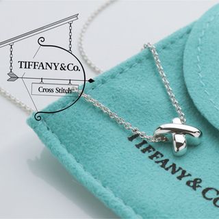 ティファニー(Tiffany & Co.)の極美品 TIFFANY ティファニー クロス ステッチ 925 ネックレス(ネックレス)