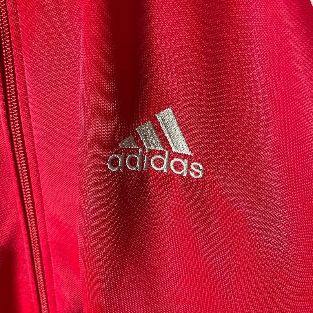 adidas(アディダス)の[古着]アディダス　セットアップ　トラックジャケット　刺繍　アームライン　赤 その他のその他(その他)の商品写真