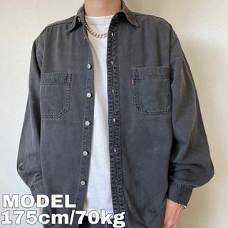 リーバイス(Levi's)のLevi's リーバイス デニムシャツ ポケット L ブラック 黒 7935(その他)