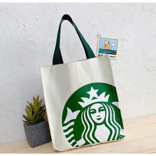 スターバックス(Starbucks)の新品未使用　スターバックス　トートバッグ　ベージュ　小物入れお出かけ便利　スタバ(トートバッグ)