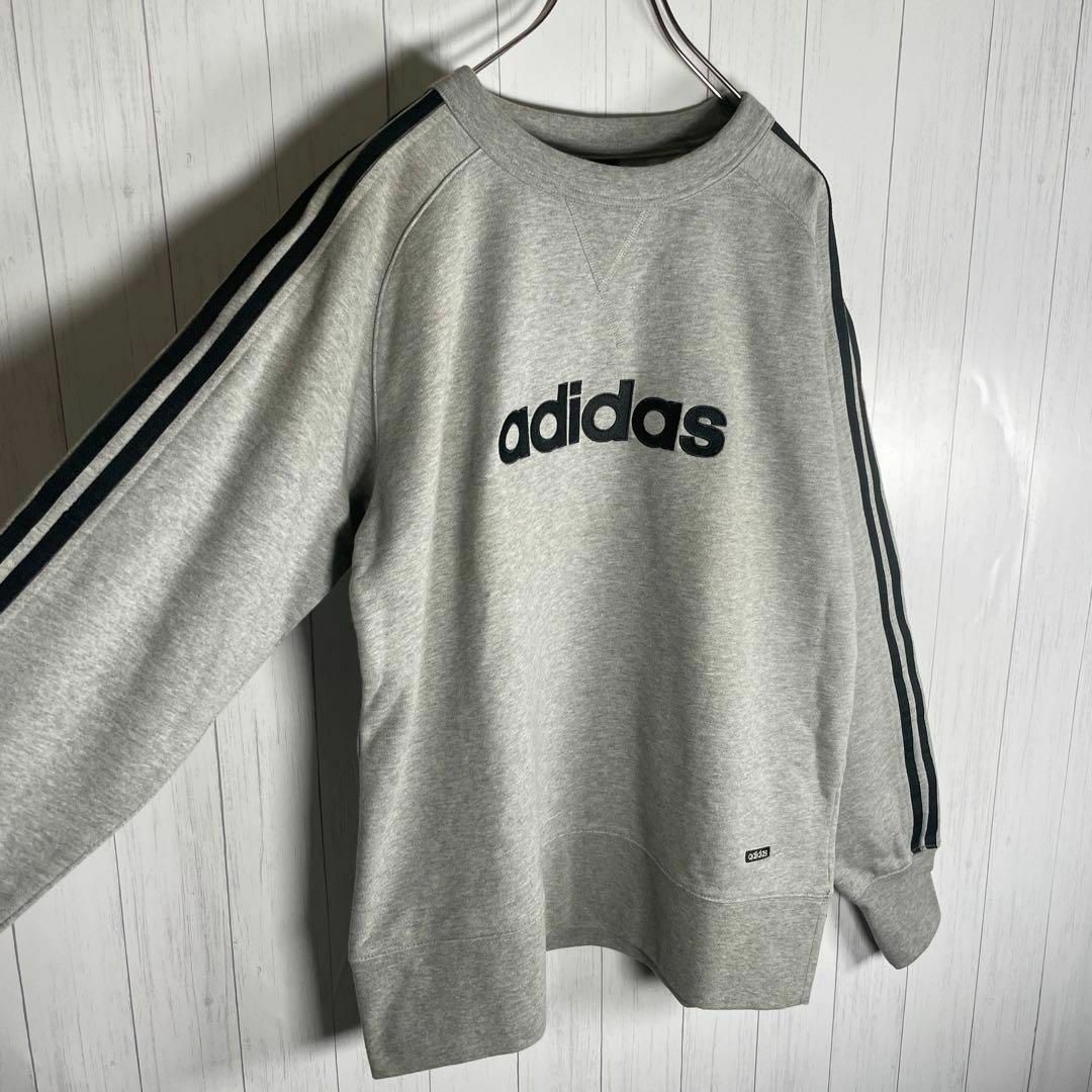 adidas(アディダス)の[古着]アディダス　セットアップ　トレーナー　刺繍　アームライン　グレー　黒 その他のその他(その他)の商品写真