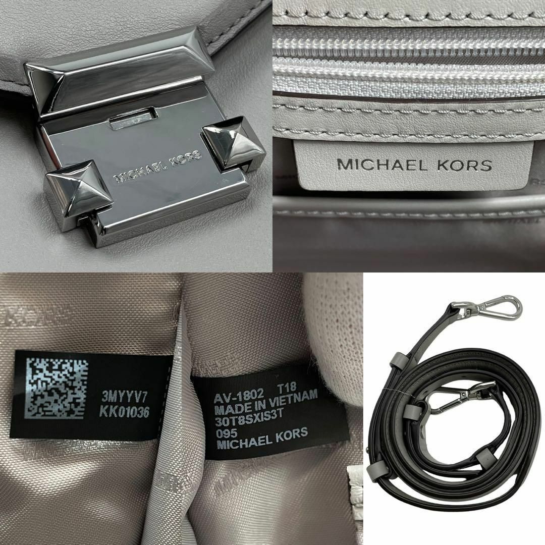 特価注文 美品 MICHAEL KORS 2way ハンドバッグ サッチェル グレー