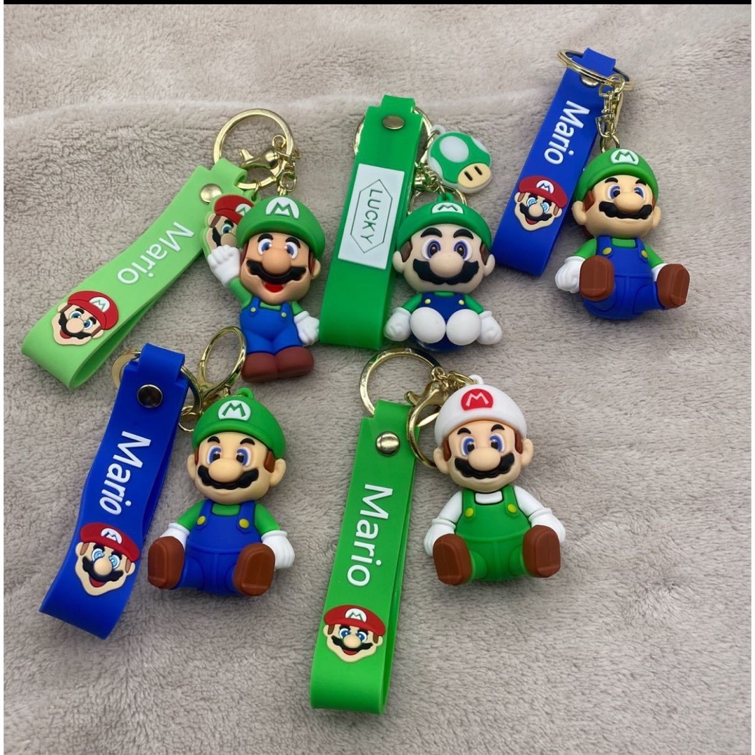 マリオ 5個セット&キーリングキーホルダー アクセサリー メンズのファッション小物(キーホルダー)の商品写真