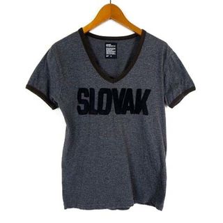 グラニフ(Graniph)のグラニフ Tシャツ カットソー SLOVAK ワッペン 刺繍 Vネック 半袖 S(Tシャツ(半袖/袖なし))