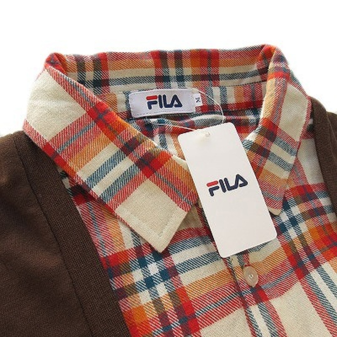 FILA(フィラ)のフィラ FILA チュニック ワンピース フェイクレイヤード M 茶  レディースのトップス(チュニック)の商品写真