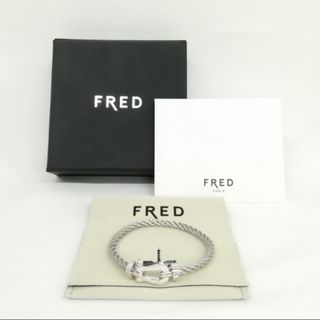 フレッド(FRED)のフォース10 K18WG ホワイトゴールド ブレスレット スティールケーブル(ブレスレット)