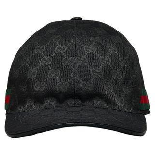 グッチ(Gucci)の美品 グッチ GGキャンバス シェリーライン キャップ ベースボールキャップ サイズ：L 59cm 200035 キャンバス メンズ GUCCI 【1-0139206】(キャップ)