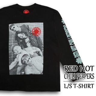 レッドホットチリペッパーズ ロンT 長袖 Tシャツ   RED HOT CHILI PEPPERS  ブラック  サイズ：メンズ XL 相当  UNLIMITED LOVE WORLD TOUR  レッチリ バンドTシャツ ロックTシャツ 大きいサイズ  【新品】(Tシャツ/カットソー(半袖/袖なし))