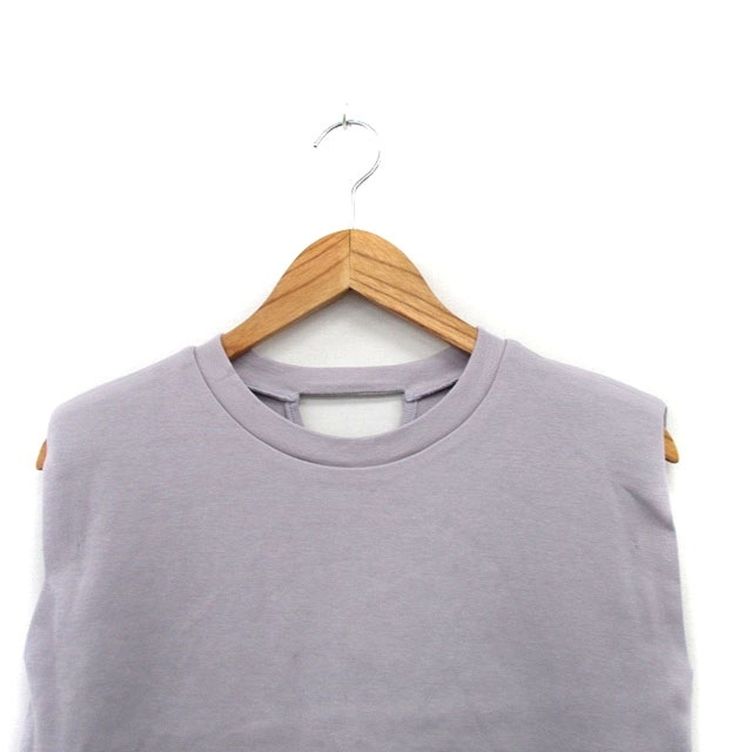 Mila Owen(ミラオーウェン)のミラオーウェン カットソー Tシャツ ノースリーブ 肩パッド コットン シンプル レディースのトップス(カットソー(半袖/袖なし))の商品写真
