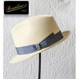 ボルサリーノ(Borsalino)の新品【ボルサリーノ】 Quito 高級パナマハット 麦わら帽子 ナチュラル 59(ハット)