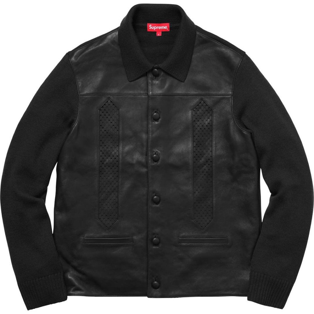 Supreme(シュプリーム)のsupreme Leather Front Polo Sweater 17AW メンズのトップス(ニット/セーター)の商品写真