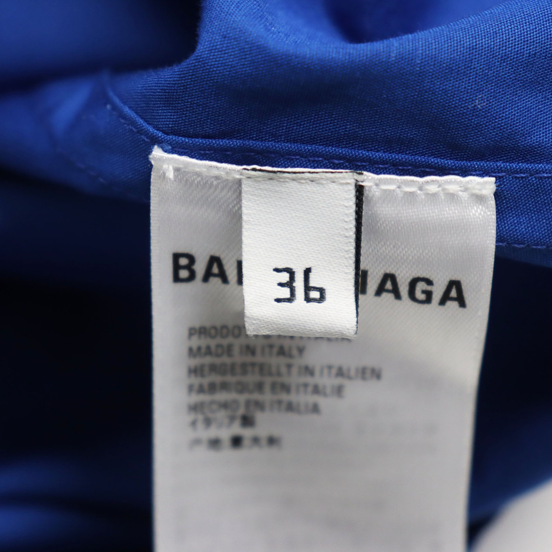 Balenciaga(バレンシアガ)の美品 BALENCIAGA バレンシアガ 2019年製 583560 TELE5 コットン100% BBロゴ総柄 ロゴボタン オーバーサイズ 半袖/ショートスリーブシャツ ブルー 36 イタリア製 正規品 メンズ メンズのトップス(シャツ)の商品写真