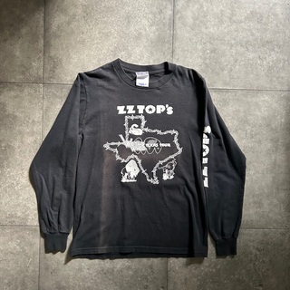 90s zztop ジージートップ バンドtシャツ/ロンt USA製 ブラック(Tシャツ/カットソー(七分/長袖))