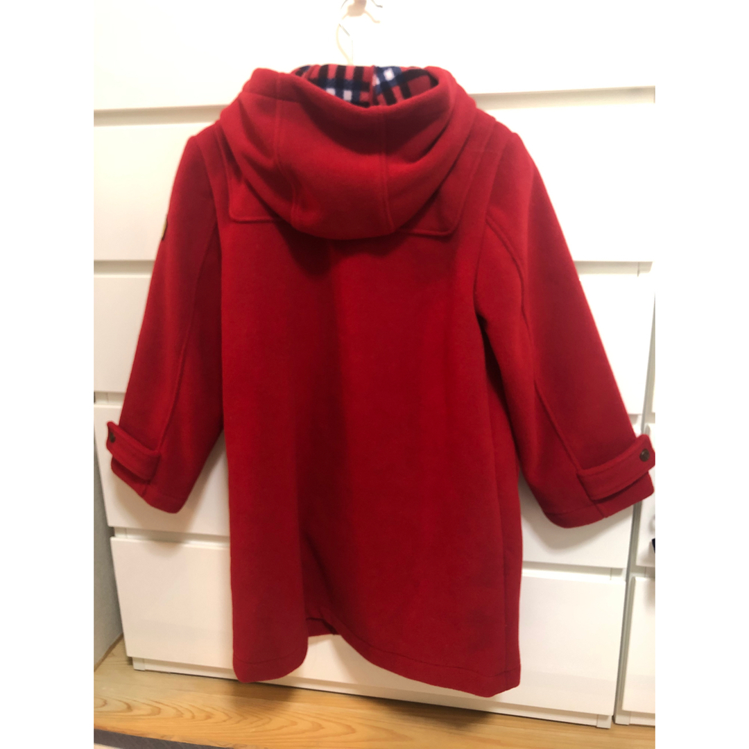 mikihouse(ミキハウス)のダッフルコート　赤　チェック キッズ/ベビー/マタニティのキッズ服女の子用(90cm~)(コート)の商品写真