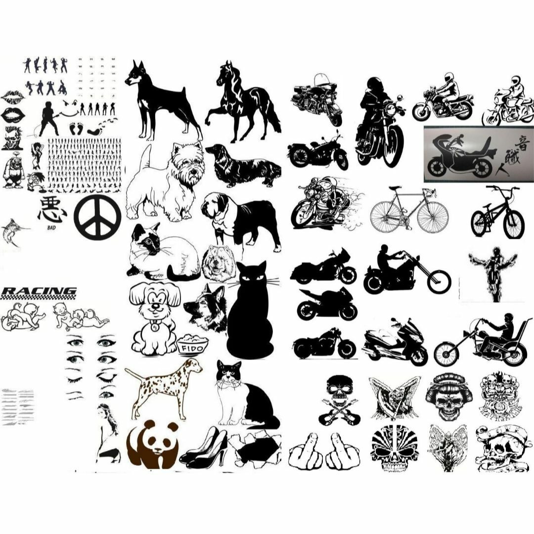 834⭐オーダーメイドでカッティングステッカー作成します⭐即納⭐最安値 自動車/バイクのバイク(ステッカー)の商品写真