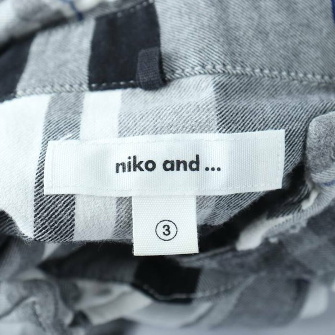 niko and...(ニコアンド)のニコアンド 長袖シャツ トップス チェック柄 カットソー レディース 3サイズ ブラック グレー niko and... レディースのトップス(シャツ/ブラウス(長袖/七分))の商品写真