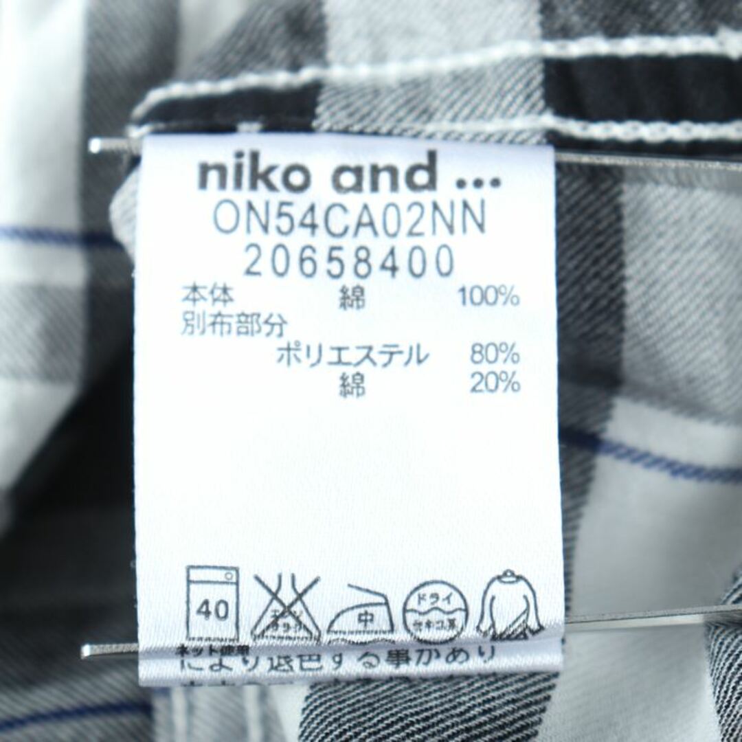 niko and...(ニコアンド)のニコアンド 長袖シャツ トップス チェック柄 カットソー レディース 3サイズ ブラック グレー niko and... レディースのトップス(シャツ/ブラウス(長袖/七分))の商品写真