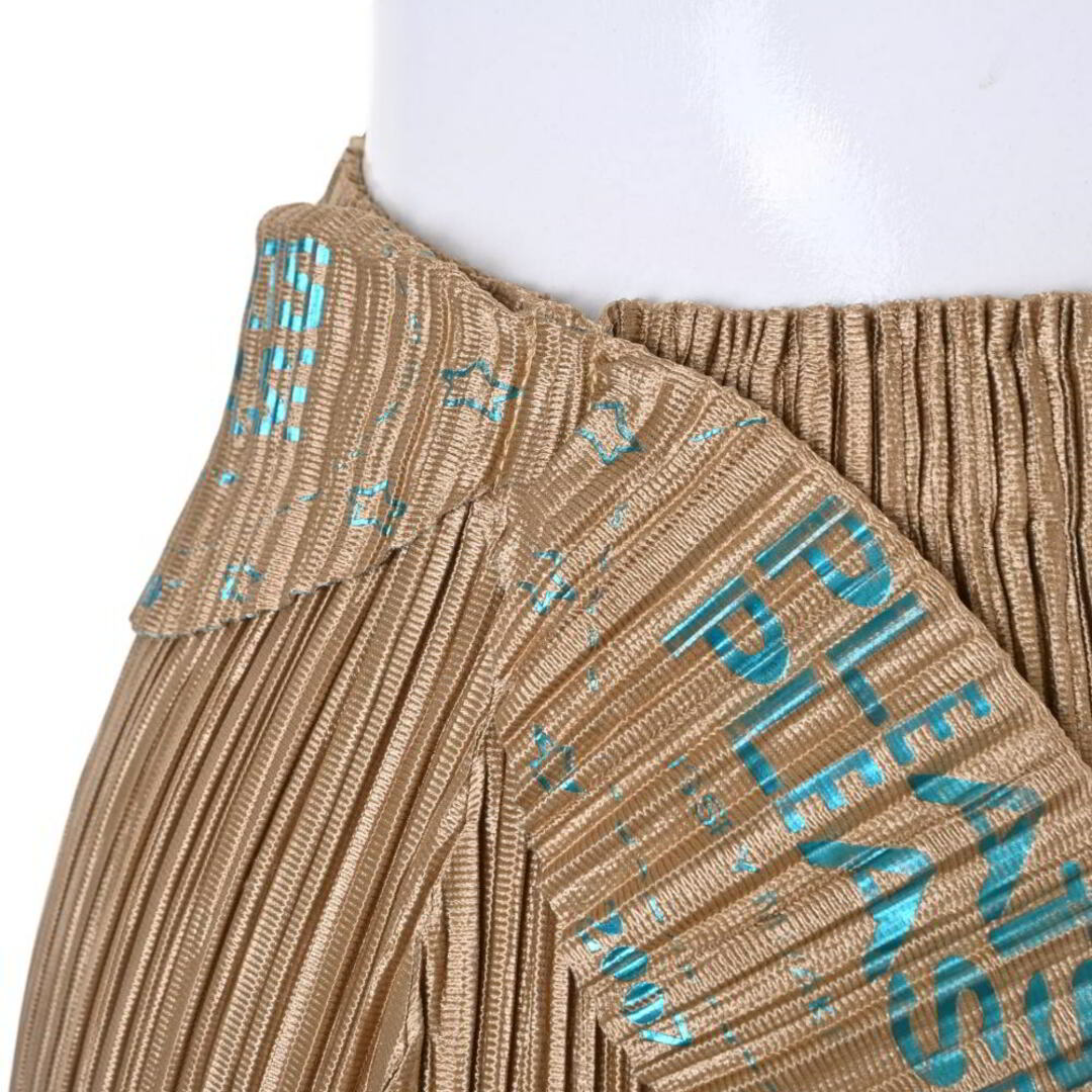 PLEATS PLEASE ISSEY MIYAKE(プリーツプリーズイッセイミヤケ)のPLEATS PLEASE ロゴストール付 スカート レディースのスカート(ひざ丈スカート)の商品写真