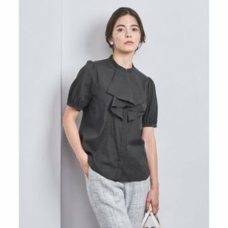 ユナイテッドアローズ(UNITED ARROWS)の【DK.GRAY】TA/P/C フロントフリル ショートスリーブ ブラウス(シャツ/ブラウス(長袖/七分))