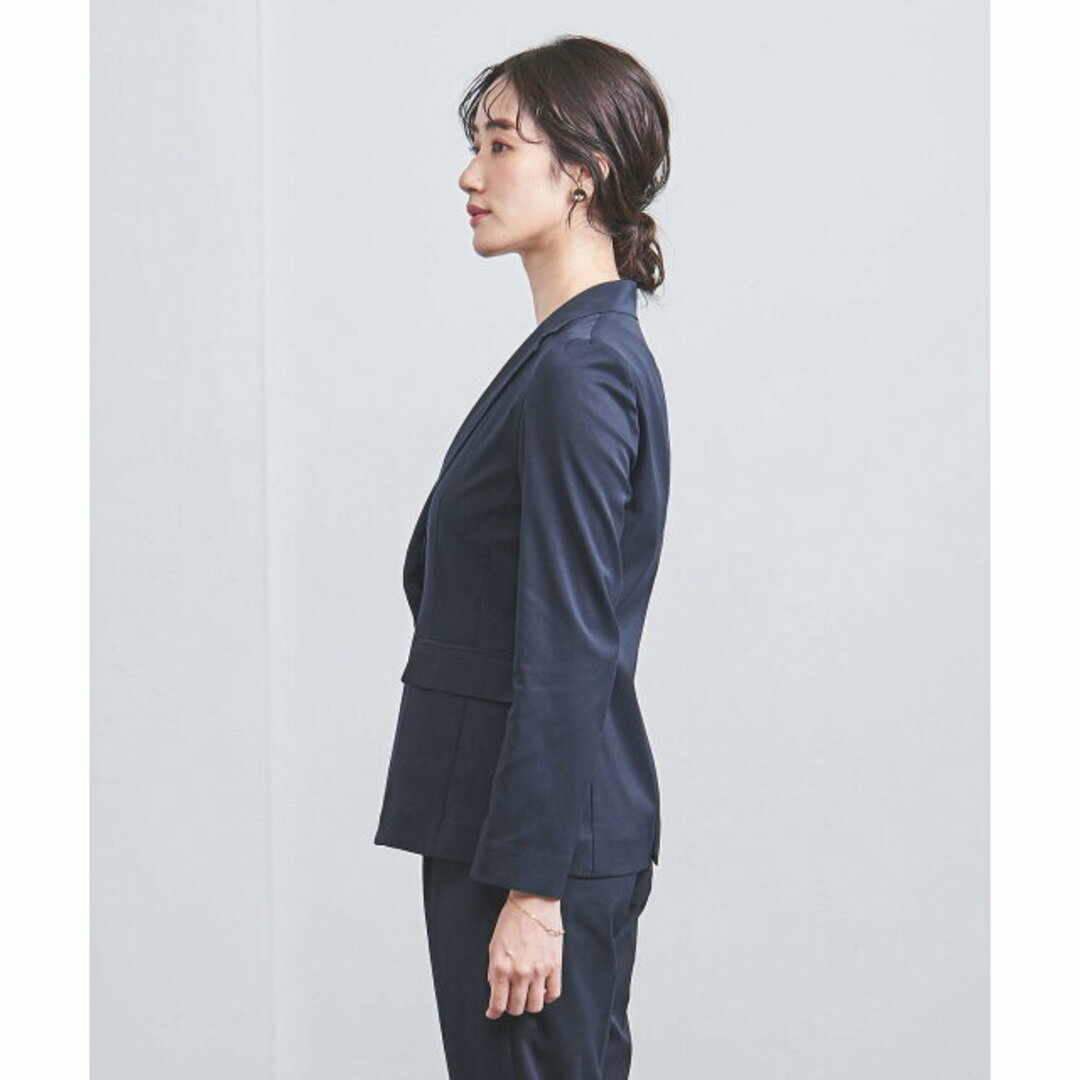 UNITED ARROWS(ユナイテッドアローズ)の【NAVY】【M(38)】ポリエステル シングル テーラード ジャケット レディースのジャケット/アウター(テーラードジャケット)の商品写真