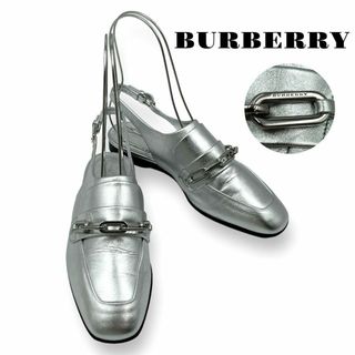 バーバリー(BURBERRY)の現行 未使用級 BURBERRY パンプス ローファー ビット金具 ロゴ 36(ハイヒール/パンプス)