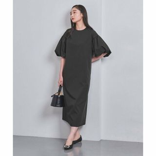 ユナイテッドアローズ(UNITED ARROWS)の【BLACK】ツイル バルーンスリーブ ワンピース(ロングワンピース/マキシワンピース)