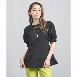 ユナイテッドアローズ(UNITED ARROWS)の【BLACK】タスラン ステッチ ギャザー 5SL ブラウス(シャツ/ブラウス(長袖/七分))