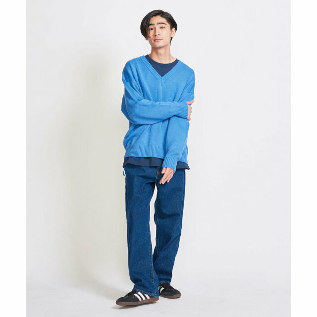 BEAUTY&YOUTH UNITED ARROWS(ビューティアンドユースユナイテッドアローズ)の【TURQUOISE】【L】<info. BEAUTY&YOUTH> バルーンシルエット Vネック ニット メンズのトップス(ニット/セーター)の商品写真