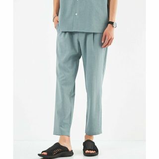 ユナイテッドアローズグリーンレーベルリラクシング(UNITED ARROWS green label relaxing)の【LT.BLUE】ドライエステル 1プリーツ 9分丈 ユーティリティ パンツ -防シワ・吸水速乾-(その他)