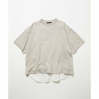 ユナイテッドアローズグリーンレーベルリラクシング(UNITED ARROWS green label relaxing)の【LT.GRAY】<GLR or> レイヤード 半袖 ニット タンクトップ付き(ニット/セーター)