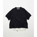 【NAVY】<GLR or> レイヤード 半袖 ニット タンクトップ付き