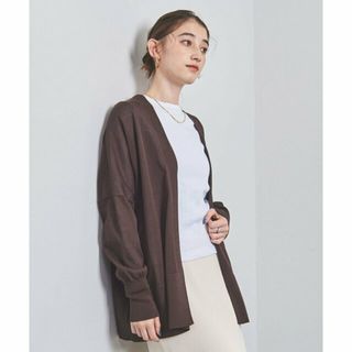 ユナイテッドアローズ(UNITED ARROWS)の【DK.BROWN】シアー Vネック カーディガン(カーディガン)