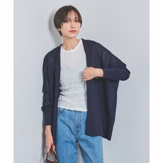 ユナイテッドアローズ(UNITED ARROWS)の【NAVY】シアー Vネック カーディガン(カーディガン)