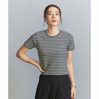 ビューティアンドユースユナイテッドアローズ(BEAUTY&YOUTH UNITED ARROWS)の【BLACK】コットンブレンド マルチボーダー コンパクト Tシャツ(カットソー(長袖/七分))