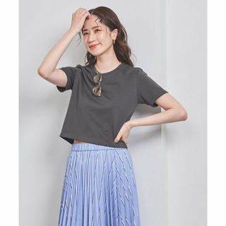 ユナイテッドアローズ(UNITED ARROWS)の【DK.GRAY】コットン ショートTシャツ(カットソー(長袖/七分))