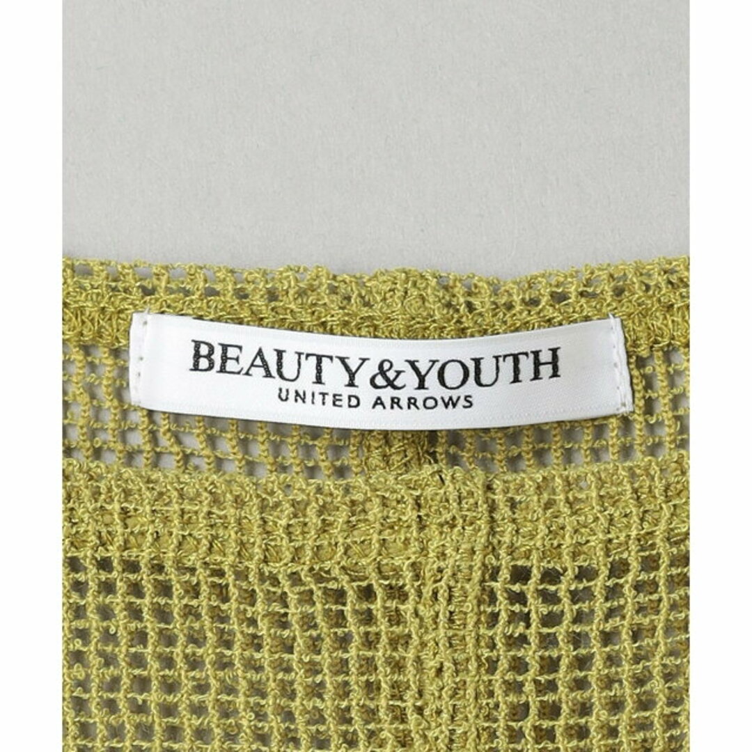 BEAUTY&YOUTH UNITED ARROWS(ビューティアンドユースユナイテッドアローズ)の【MUSTARD】ポリエステルメッシュ ボートネック プルオーバー レディースのトップス(カットソー(長袖/七分))の商品写真