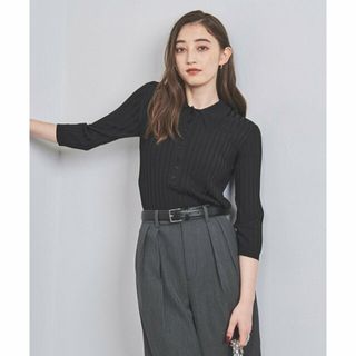 ユナイテッドアローズ(UNITED ARROWS)の【BLACK】ワイドリブ プルオーバー ニット(ニット/セーター)