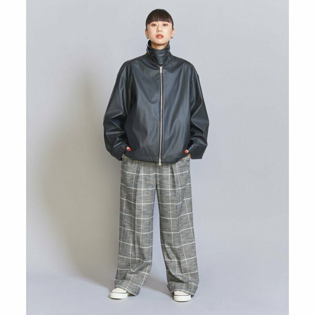 BEAUTY&YOUTH UNITED ARROWS(ビューティアンドユースユナイテッドアローズ)の【BLACK】グレンチェック ワイドパンツ レディースのパンツ(その他)の商品写真