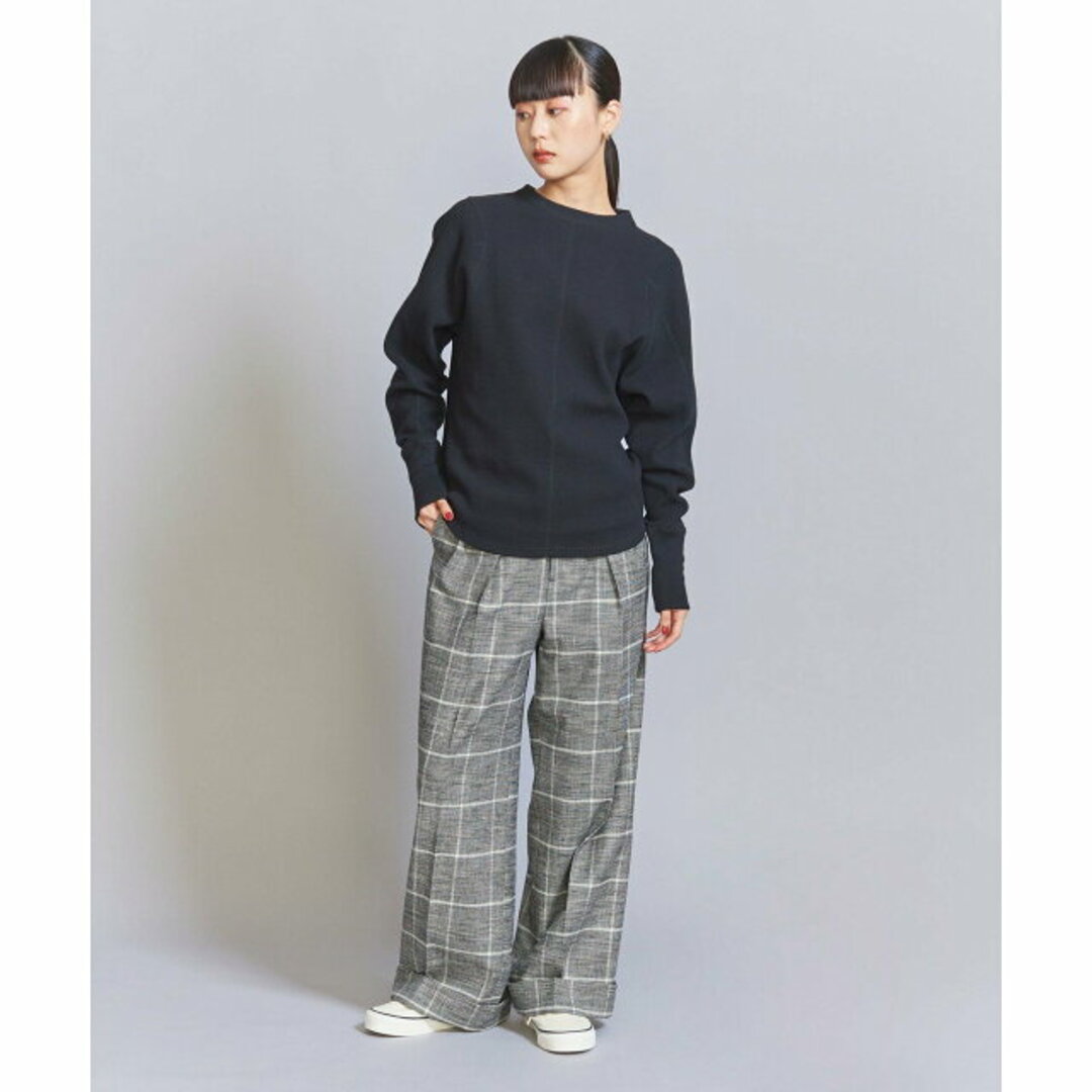 BEAUTY&YOUTH UNITED ARROWS(ビューティアンドユースユナイテッドアローズ)の【BLACK】グレンチェック ワイドパンツ レディースのパンツ(その他)の商品写真