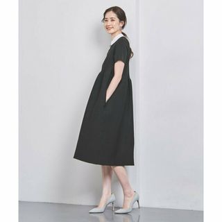 ユナイテッドアローズ(UNITED ARROWS)の【BLACK】ペプラム ショートスリーブ ワンピース(ロングワンピース/マキシワンピース)