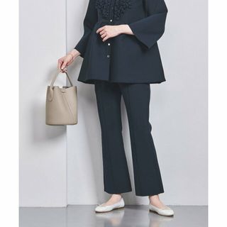 ユナイテッドアローズ(UNITED ARROWS)の【NAVY】ピンタック クロップド フレア ニットパンツ(その他)