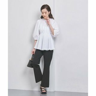 ユナイテッドアローズ(UNITED ARROWS)の【BLACK】ピンタック クロップド フレア ニットパンツ(その他)